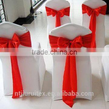 Red Satin Chair Sash for Party Decoration photo-3