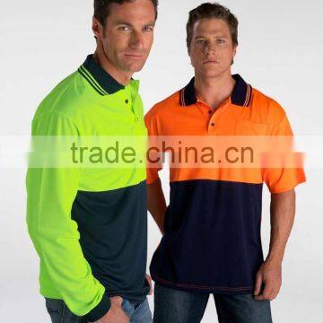 Industrial Work Wear Uniform Custom Polo T-shirt Hi Vis WorkWear Reflective Polo Shirt photo-3