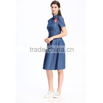 Domin Fashion Latest Formal Embroidery Jean Dress Patterns photo-5