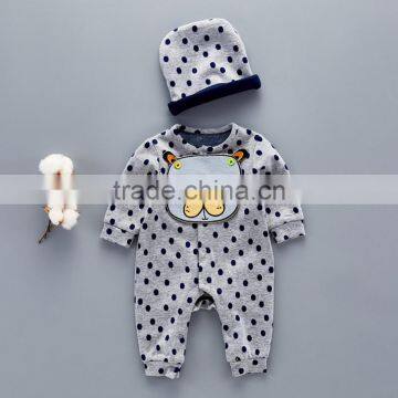 2017 Autumn New Design Bear Pattern Baby Boy Clothes Romper photo-2