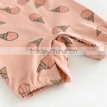 Organic Cotton Wholesale Baby Clothes Fruit Printed Newborn Jumpsuit photo-6