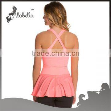 Breathable Wicking Four Way Stretch Soft Yoga t Shirts for Women photo-2