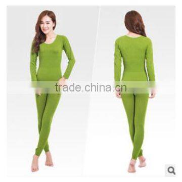 Custom Hot Sale 2014 Thermal Underwear Women's Seamless Body Suit O-neck Winter Warm Tight Slim Long Johns Top+pant Shapewear se photo-3