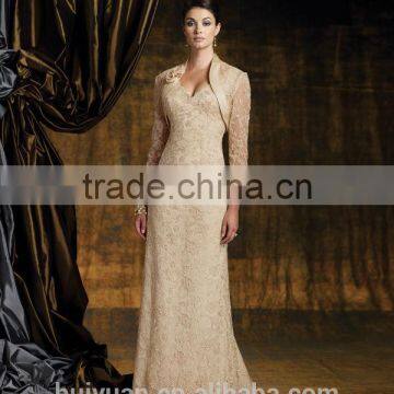 deep v neck long sleeve lace flowing chiffon dress