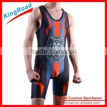 OEM cheap and professional low cut custom made wrestling singlet for sale