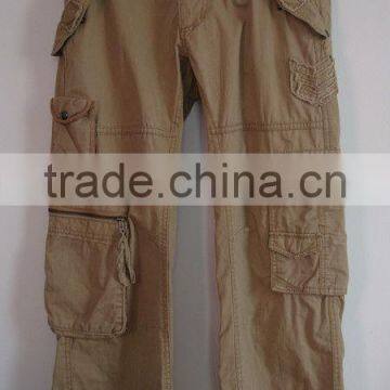 mens casual khaki baggy trousers