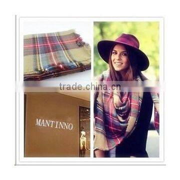 2014 Winter Scarf quality Wool Scarf for Women Women Plaid Shawl