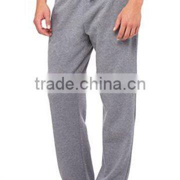 OEM Black Plain 100% Cotton Fleece Mens Sweatpants Grey Blank Loose Fit Sweatpants With Elastic Waistband photo-5