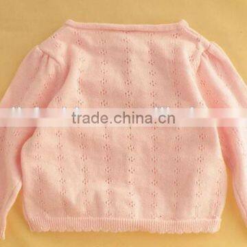 Wholesale Pure Cotton Crochet Knitted Button Down New Born Little Baby Sweater photo-2
