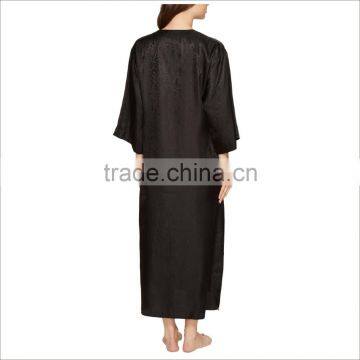 OEM Service Women Sleepwear V Neck Silk Nightgown photo-6