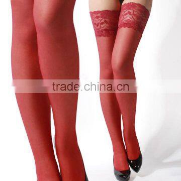 Women's Sexy Lace Top Silicone Stay Up Mature Stockings SV001134 photo-5