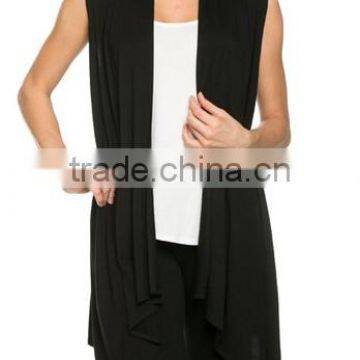 Cheap China Wholesale Clothing Women's Draped Open Front Jersey Knit Vest photo-3