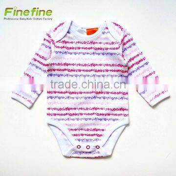 Long Sleeve Baby Clothes Lace Custom Fancy Baby Romper Set