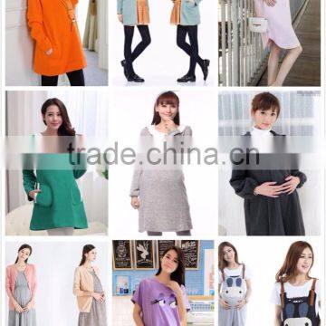 2016 latest pregnant women clothes plain maternity t-shirts