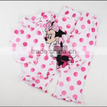 Baby Girl Mickey Mouse Printing Two-piece License Pajamas photo-6