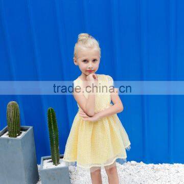 S17615A 2017 Fancy Kids Ruffle Raglan Girls Cotton Frocks Designs Dresses