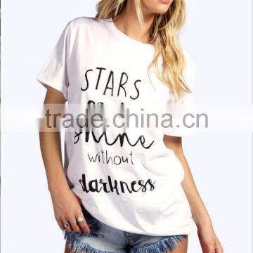 Wholesale Round Neck Short Sleeve Elongated t Shirt Women Print t Shirt photo-2