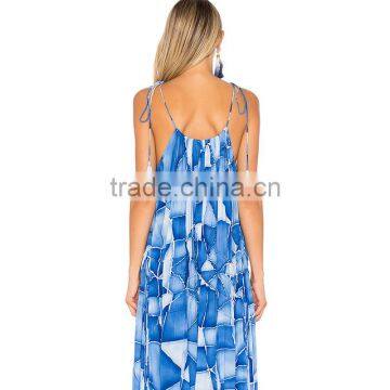 Custom Print Bohemian Dress Plus Size Flowing One Piece Maxi Dress photo-6
