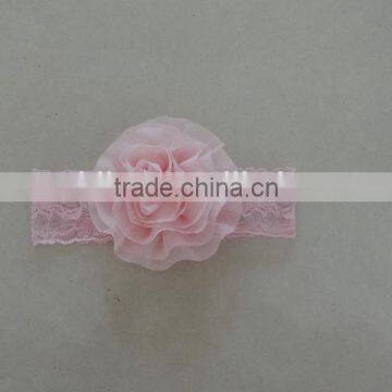 Baby Lace Tulle Headband Cotton Flower Elastic Craft Floral Kids Hairband 2016 Wholesale photo-2
