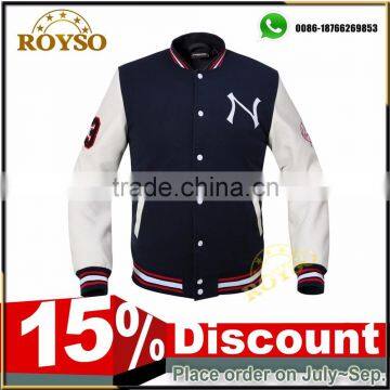 Customize Custom made Ladies Women Hoody College Fashion Winter High School Uniforms Baseball Patterns Fitted Varsity Jacket