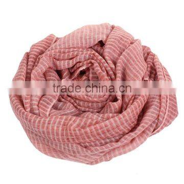Cotton Polyester Blend Scarves & Wraps Rectangle Dark Pink Tassel Custom Design Scarf photo-3