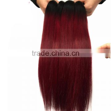 Two Tone Color 1B/99J 7A Malaysian Virgin Hair Straight Ombre Hair Extensions