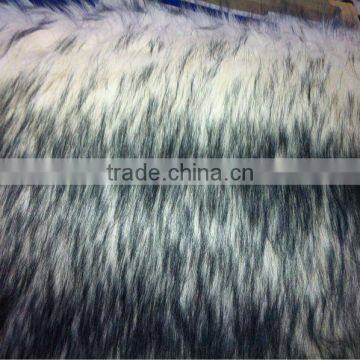 tip-discharge long plush fake fur fabric