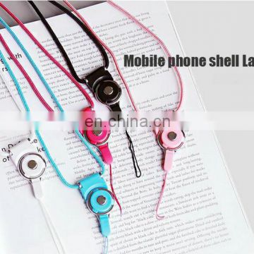 Steel metal ring ABS plastic buckle nylon rope mobile phone lanyard