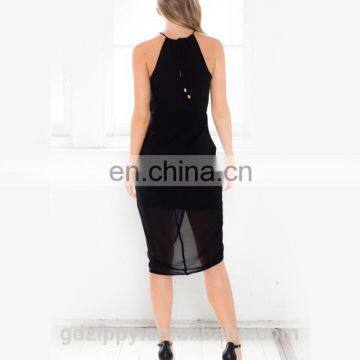 Dress Online Shopping Women Twist And Wrap Dress in Black photo-4