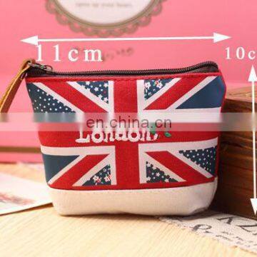 Unisex Cheapest Canvas Cartoon England Style Retro Small Coin Change Purse Lady Mini Coin Wallet Key Car Pouch Little Money Bag photo-5