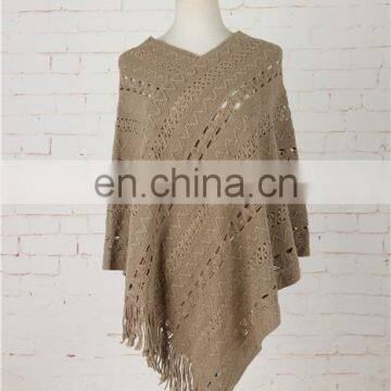 latest design spring knit pullover sweaters ladies tassel wraps and ponchos