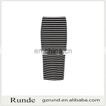 Summer cotton wrap around stripe long wrap skirt