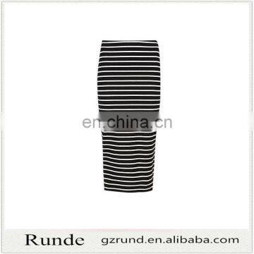 Summer Cotton Wrap Around Stripe Long Wrap Skirt