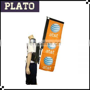 Rectangular backpack flag for sale/advertising flying banner