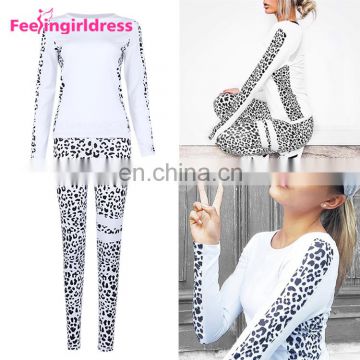 Custom Logo Wholesale Fitted Tracksuit Set Latest Design Womens Camo Tracksuit