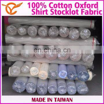 Taiwan New Product Wrinkle free Oxford Shirt Stocklot Fabric