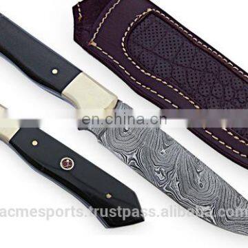 Damascus knifes - Handmade Damascus Hunting Knife With Camel Bone Handle