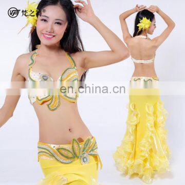 Newest design performance sexy beaded good looking bellydance costumes