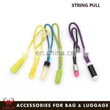 Wholesale handbag zipper pulls cord bag zipper puller