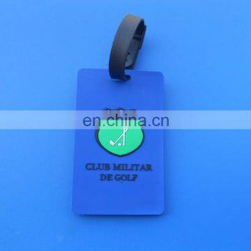 custom golf club luggage tag custom silicon rubber pvc labels tags as giveaways