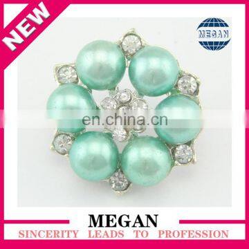 Wholesale High quality pearl rhinestone big crystal button