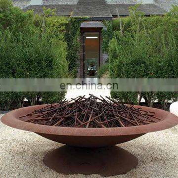 Outdoor rust corten steel bowl bbq brazier fire pits