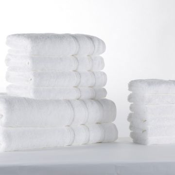 Eliya wholesale 100% cotton luxury white hotel bath towels set for 5 star