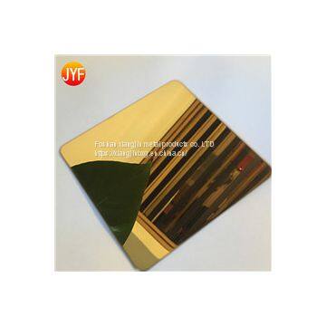 JYFM007 Factory Wholesale 304 Gold Mirror Finished Color Decorative Stainless Steel photo-2