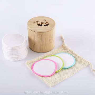 Reusable bamboo cotton makeup remover cleansing pads face pad