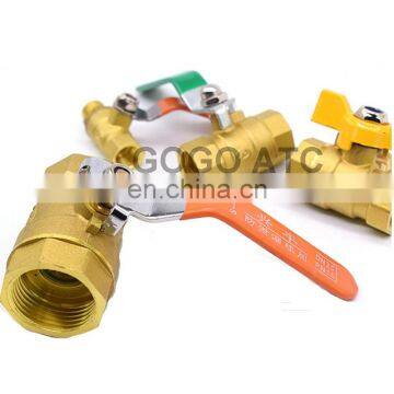 Brass Ball Valve Switch Long Handle Butterfly Handle Double Inside and Outside Wire DN40 DN50 Thickening Water Valve