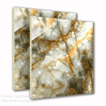 Light Luxury Green Cracked Jade Marble Design Floor Tiles