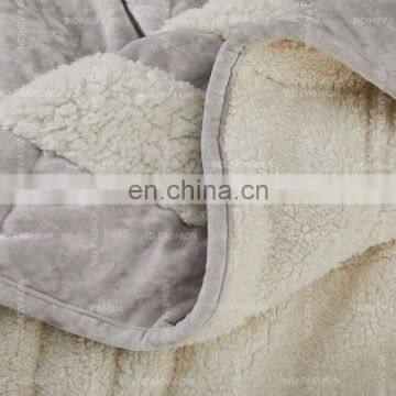 100% Polyester Face Super Soft Flannel Fleece Back Sherpa Fabric Bedding Set photo-4