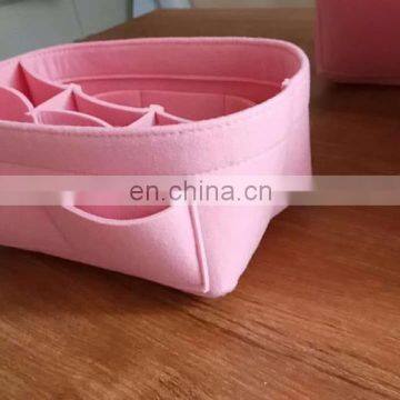 1 Set 4 Size Soft Pink Felt Insert Organize Handbag photo-7