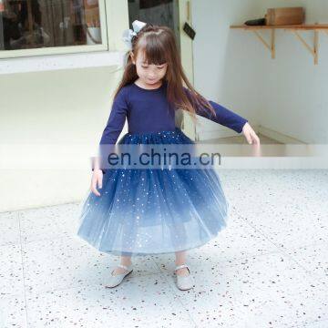 Girls Dresses 2020 New Kids Print Starry Sky Princess Dress Children's Clothes Wholesale